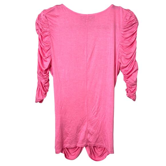 NWT Anthropologie Sunday in Brooklyn Coral Ruched Top Coquette Balletcore Fairy - Picture 6 of 8